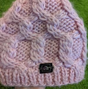 Baby pink Turtle Fur knit hat